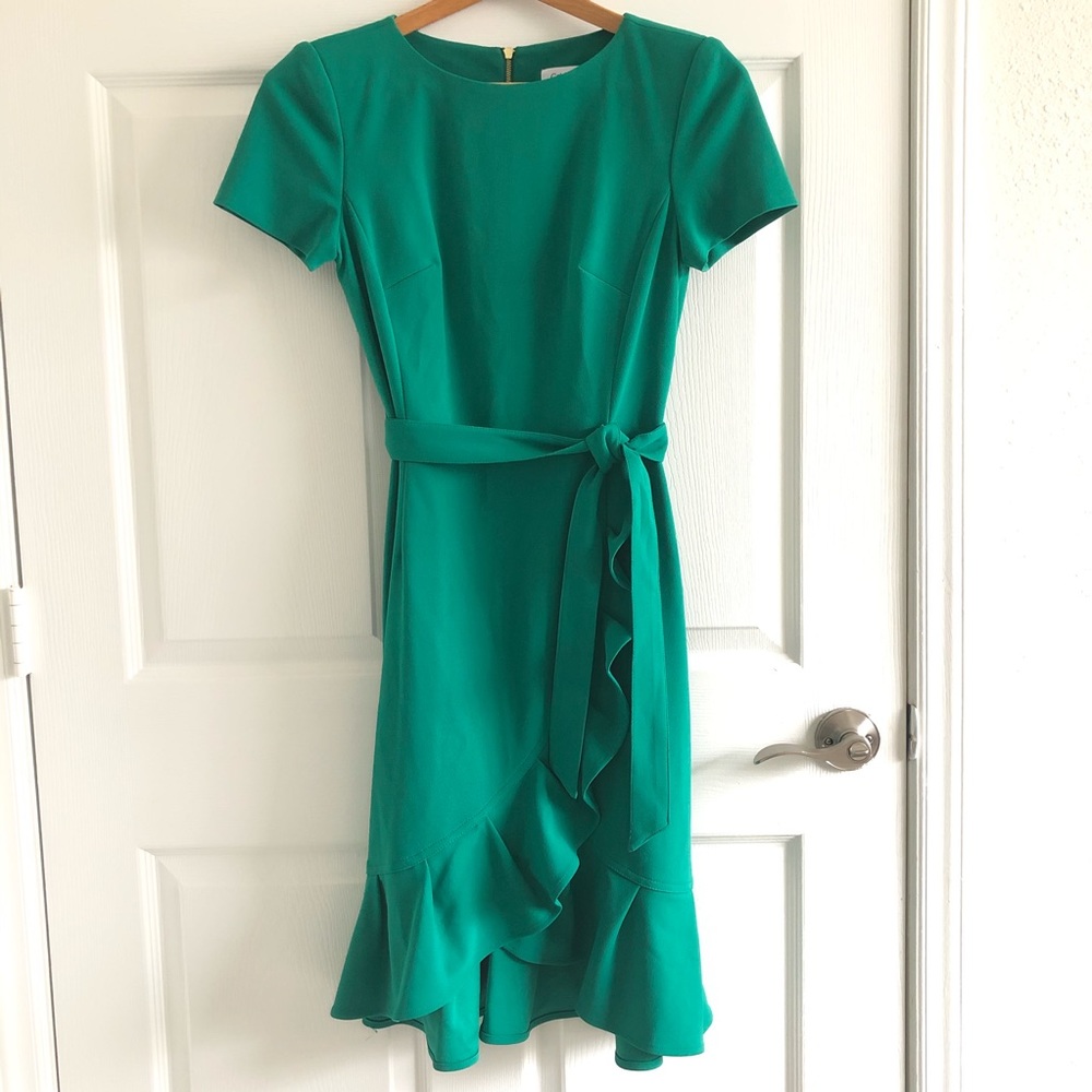 Emerald Green Dress Calvin Klein 4 Knee Length